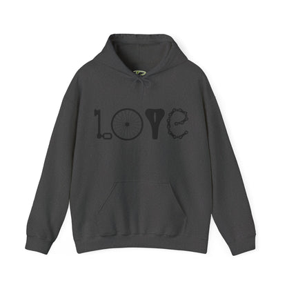 Bicycle Love Hoodie - Mountain Bike Hoodie - Unisex Cycling Hoodie, Cozy Bike Lover Gift & Outdoor Apparel