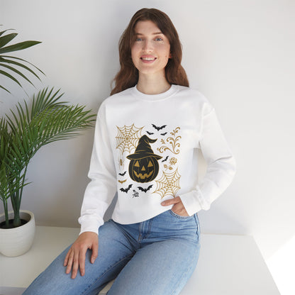 Halloween Pumpkin Sweatshirt – Spooky Crewneck - Halloween Sweatshirt - Cozy Fall Sweater & Seasonal Gift