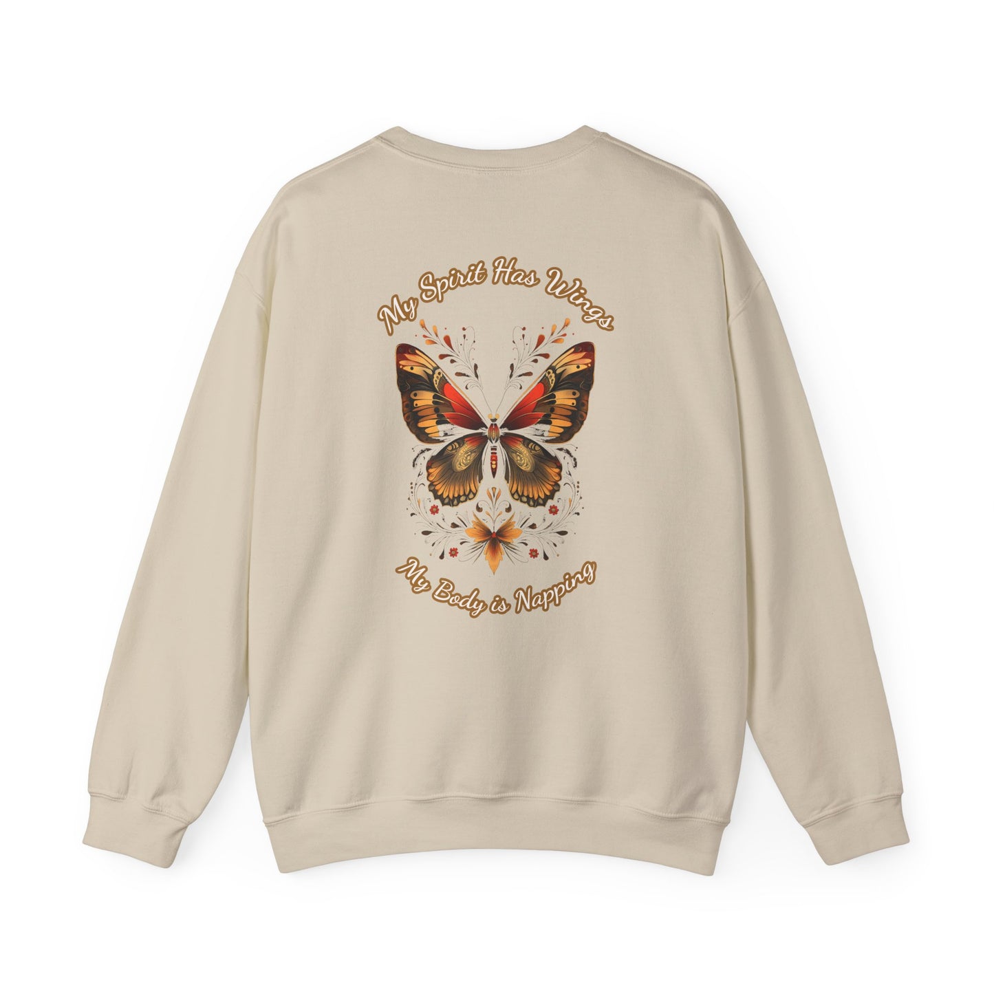 Butterfly Sweatshirt - Artistic Crewneck - Spiritual Graphic Sweatshirt