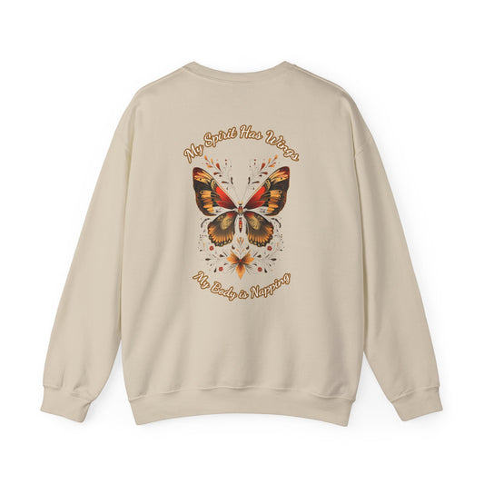 Butterfly Sweatshirt - Artistic Crewneck - Spiritual Graphic Sweatshirt