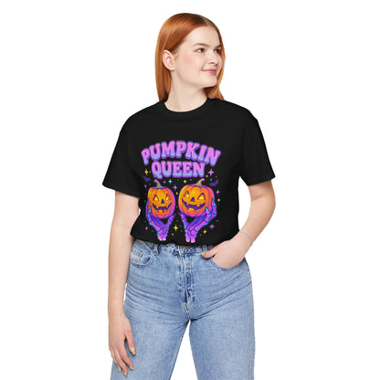 Pumpkin Queen Halloween T-Shirt - Lightweight fabric Tee - Cute Fall Graphic Tee - Spooky Season Outfit