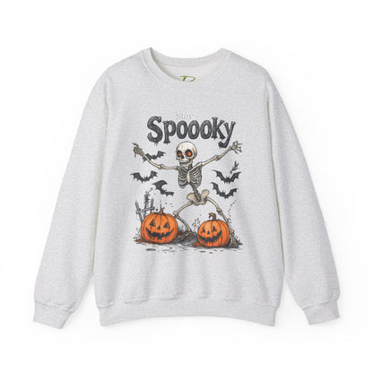 Halloween Sweatshirt - Spooky Skeleton Halloween Sweatshirt – Unisex Crewneck, Cozy Fall Sweater & Halloween Gift - Halloween Costume