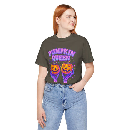 Pumpkin Queen Halloween T-Shirt - Lightweight fabric Tee - Cute Fall Graphic Tee - Spooky Season Outfit