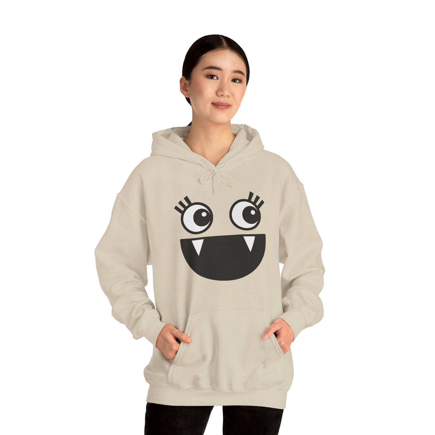 Cartoon Hoodie - Funny Monster Face Hoodie for Women