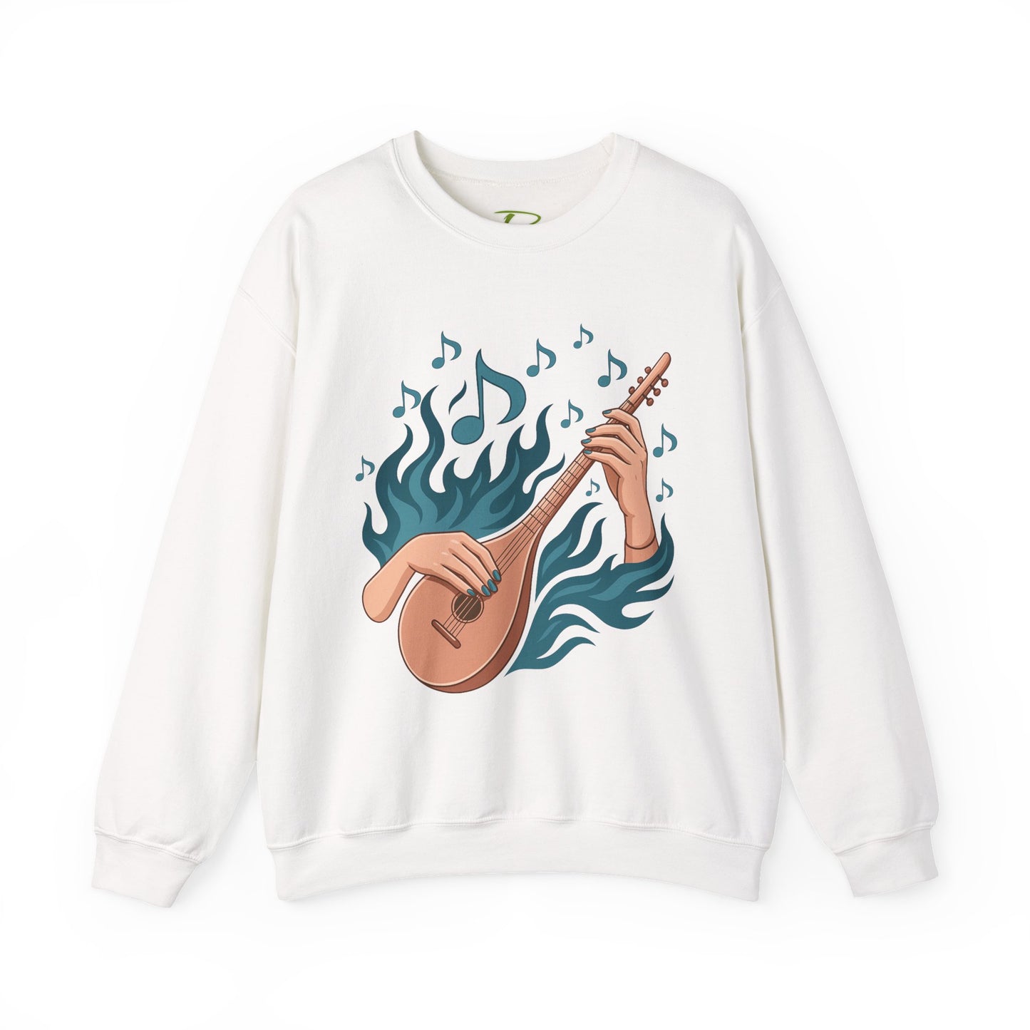 Music Lover Crewneck - Musical Women's Sweatshirt - Artistic Graphic Gift for Musicians