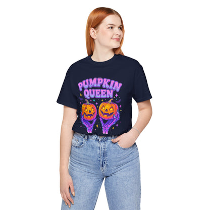 Pumpkin Queen Halloween T-Shirt - Lightweight fabric Tee - Cute Fall Graphic Tee - Spooky Season Outfit