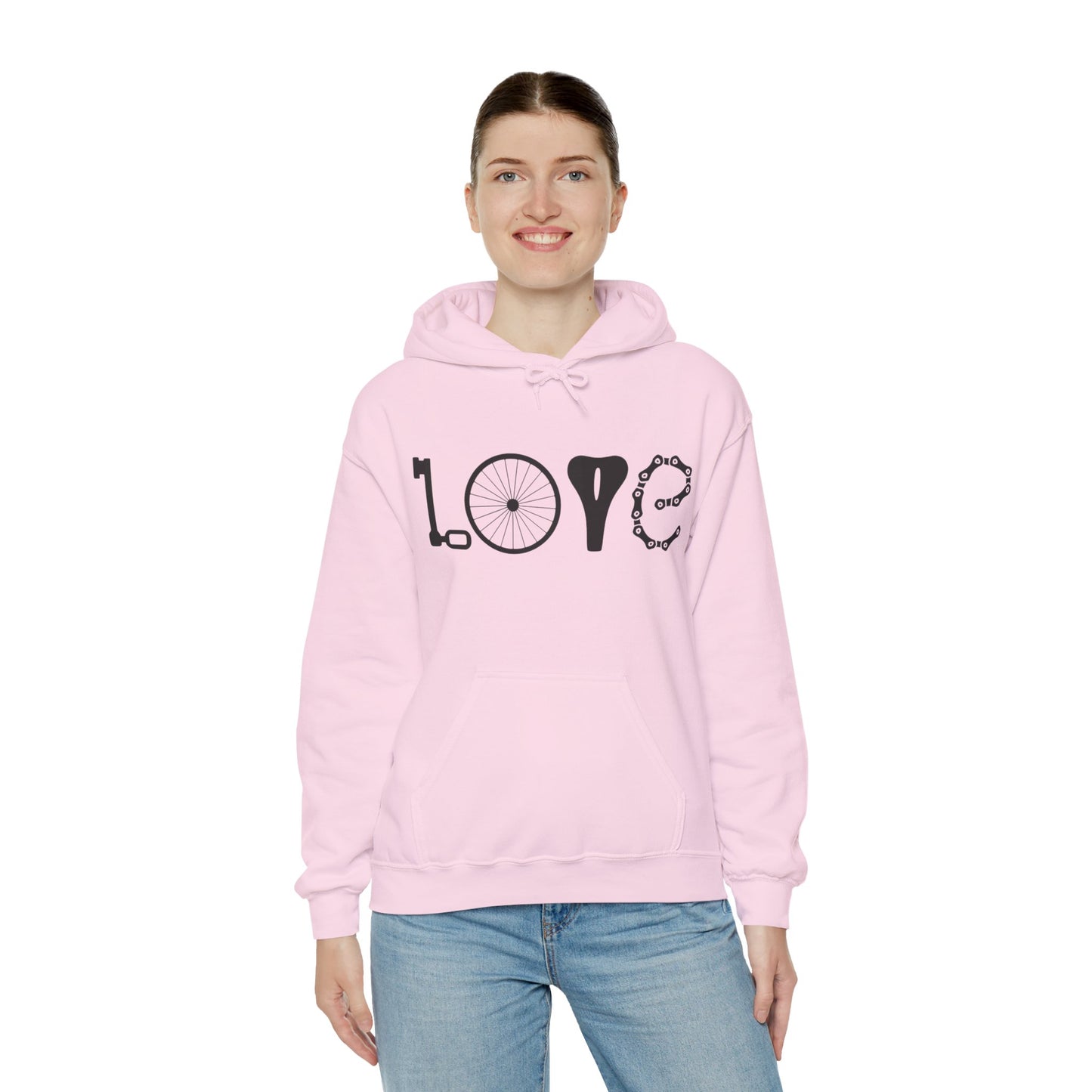 Bicycle Love Hoodie - Mountain Bike Hoodie - Unisex Cycling Hoodie, Cozy Bike Lover Gift & Outdoor Apparel