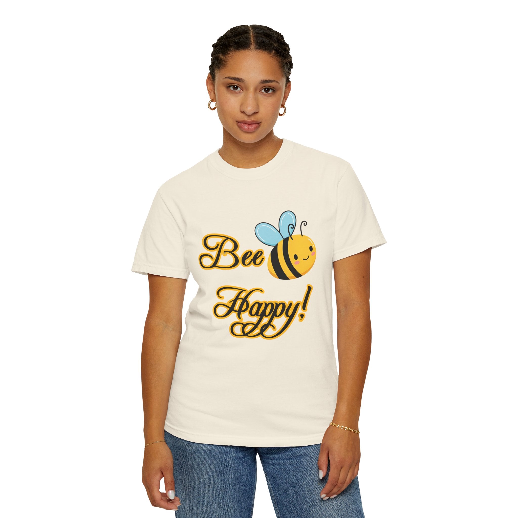 Dresswel Bee Kind T-Shirt Donna Con Stampa Ape E Scritta - Girocollo Manica Corta - Cotone Mix Taglie S-2XL