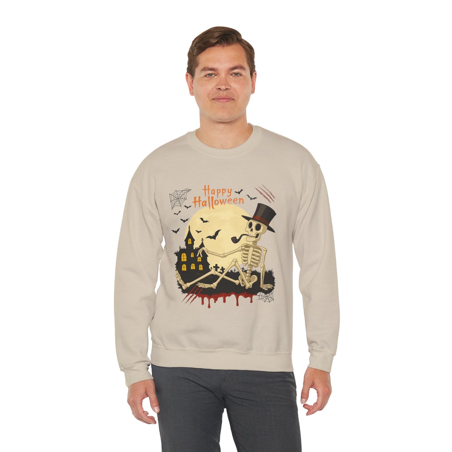 Halloween Skeleton Sweatshirt - Spooky Crewneck- Halloween Crewneck Sweater - Halloween Costume