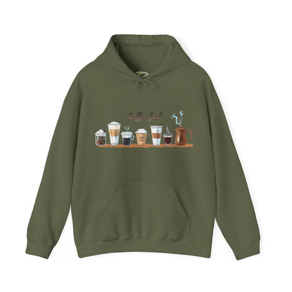 Coffee Hoodie - Unisex Coffee-Themed Hooded Sweatshirt - Cozy Sweatshirt for Coffee Lovers