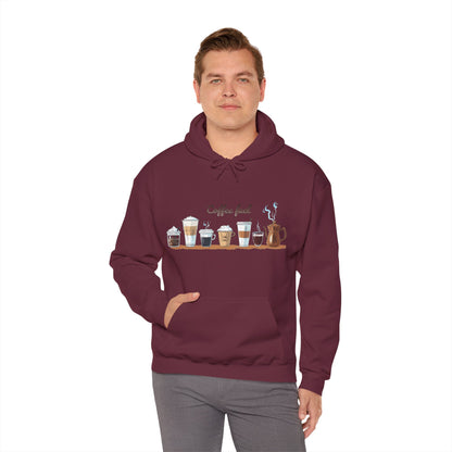 Coffee Hoodie - Unisex Coffee-Themed Hooded Sweatshirt - Cozy Sweatshirt for Coffee Lovers