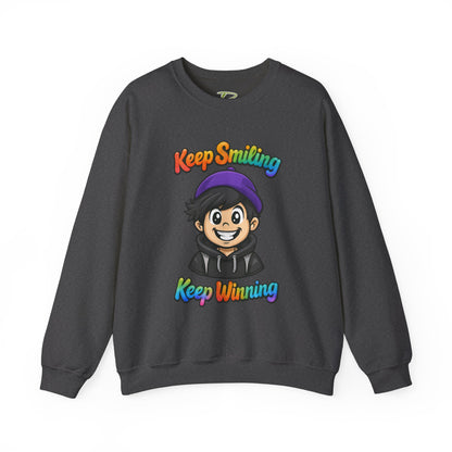 Happy Vibes Crewneck Sweatshirt - Keep Smiling Men's Sweater - Motivational Sweater & Inspirational Gift