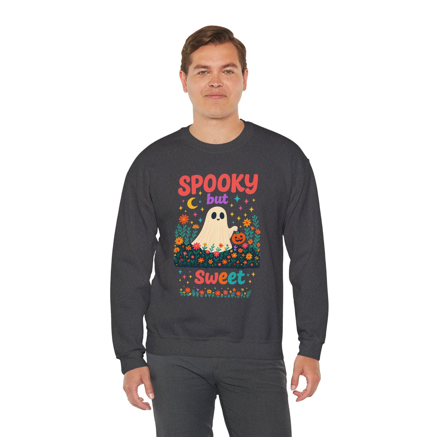 Spooky but Sweet Halloween Sweatshirt – Cute Fall Crewneck