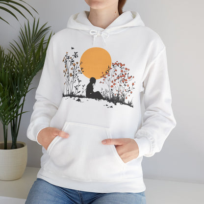 Nature Hoodie for Women - Floral Hoodie - Cozy Meditation Hoodie - Gift for Nature Lovers & Outdoor Apparel