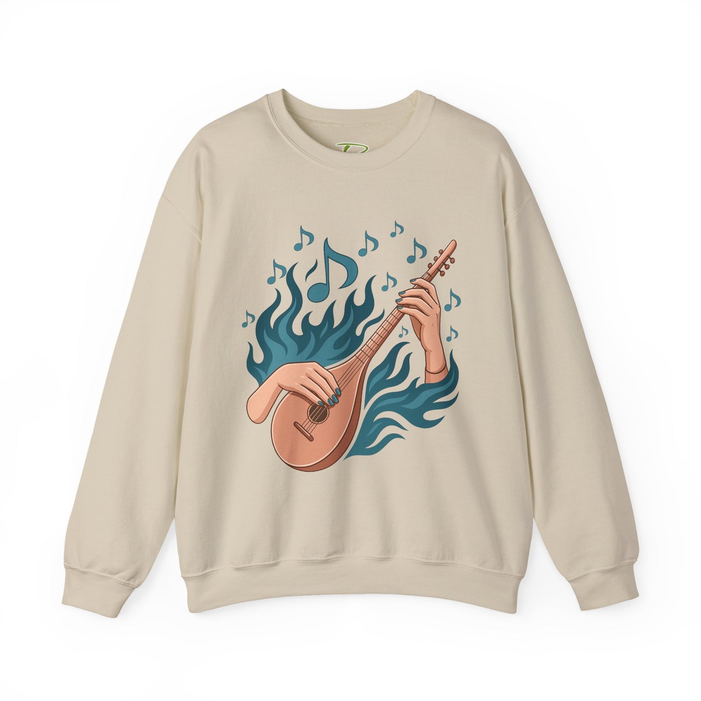Music Lover Crewneck - Musical Women's Sweatshirt - Artistic Graphic Gift for Musicians