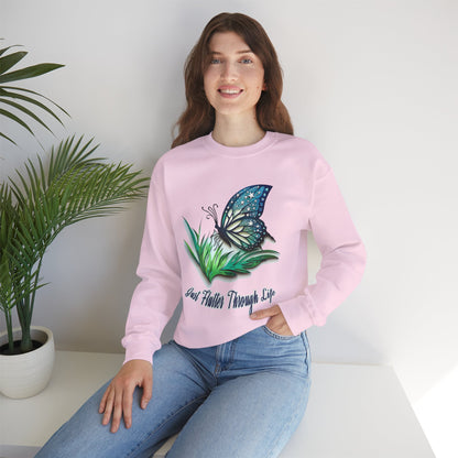 Women’s Butterfly Sweatshirt – Inspirational Crewneck - Nature Lovers Gifts for Her