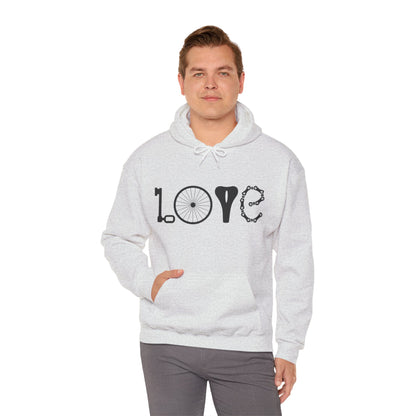 Bicycle Love Hoodie - Mountain Bike Hoodie - Unisex Cycling Hoodie, Cozy Bike Lover Gift & Outdoor Apparel