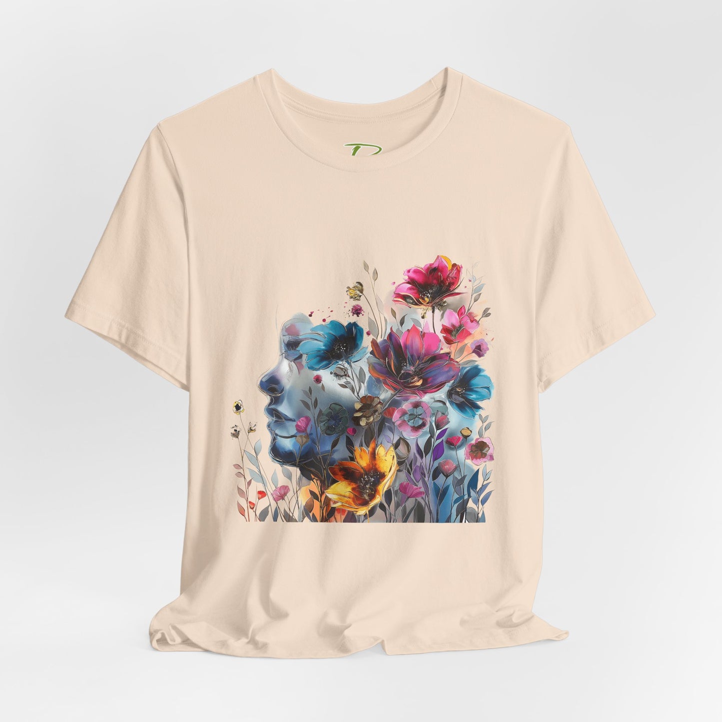 Floral Graphic T-Shirt - Women's Artistic Nature Tee - Lightweight fabric Tee