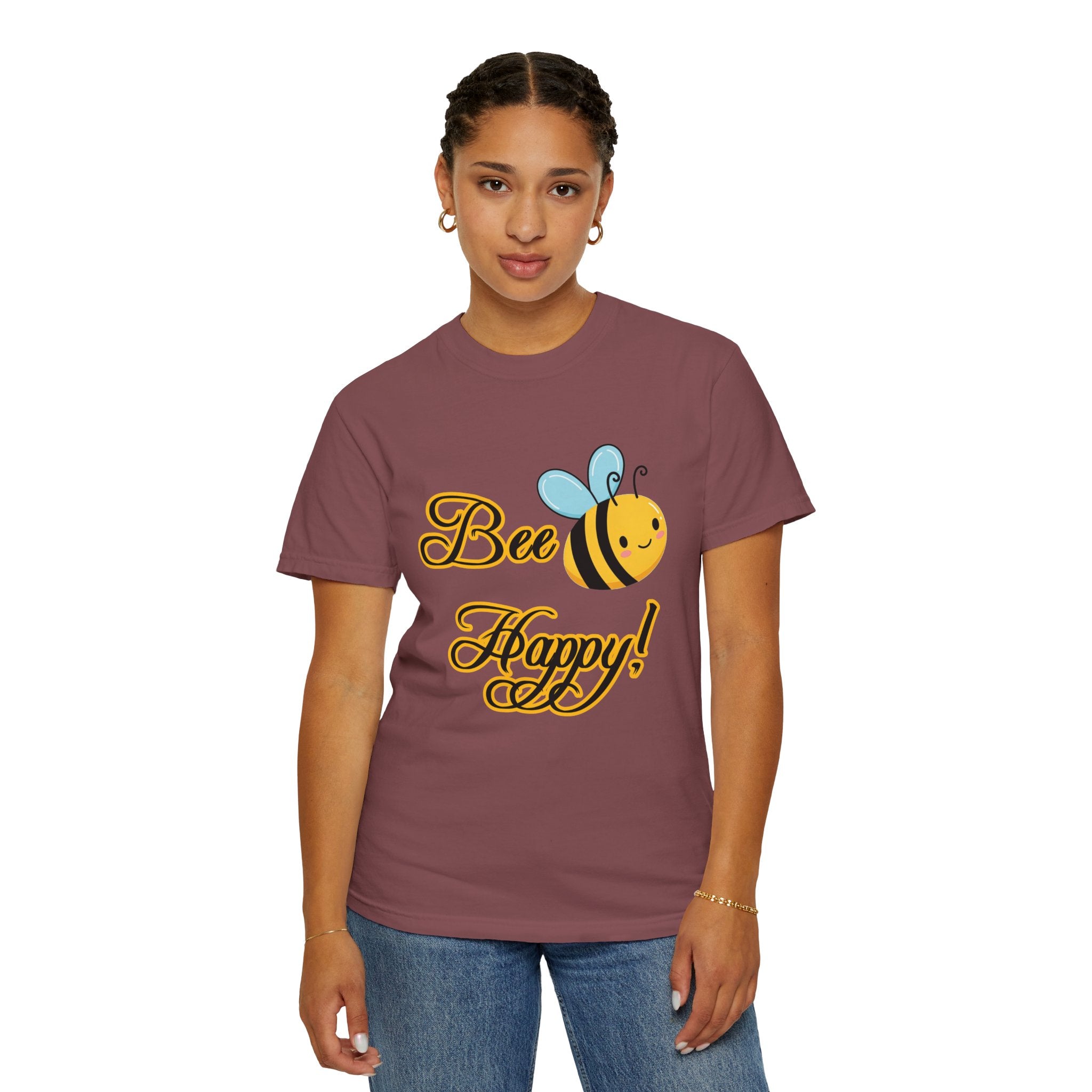Bee Happy T-shirt | Cute Graphic Tee for Nature Lovers – Paraw