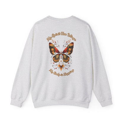 Butterfly Sweatshirt - Artistic Crewneck - Spiritual Graphic Sweatshirt