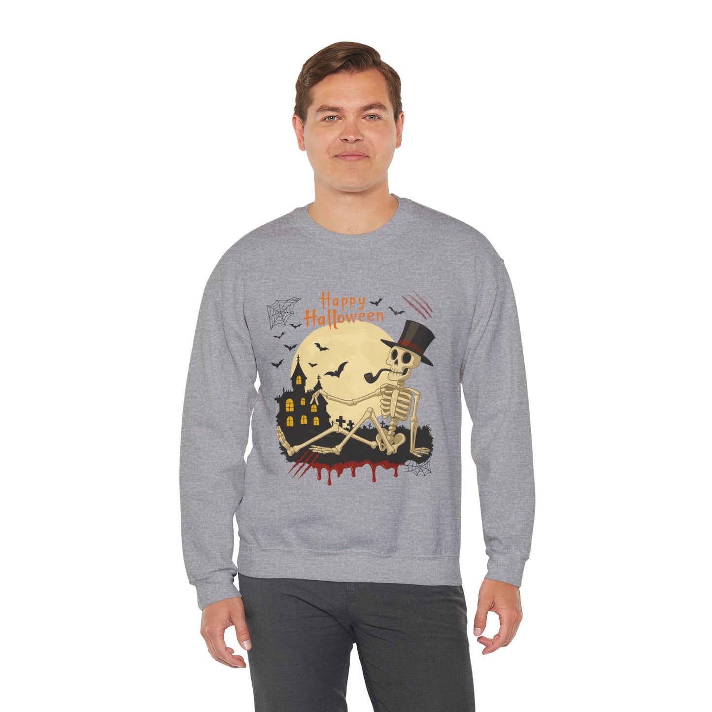 Halloween Skeleton Sweatshirt - Spooky Crewneck- Halloween Crewneck Sweater - Halloween Costume