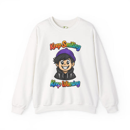 Happy Vibes Crewneck Sweatshirt - Keep Smiling Men's Sweater - Motivational Sweater & Inspirational Gift