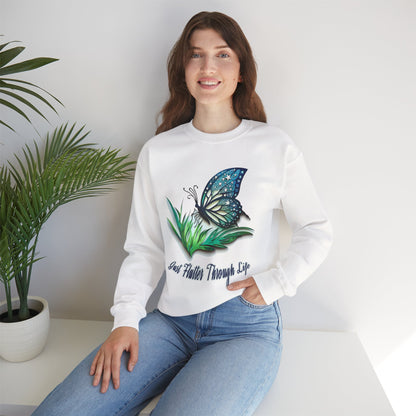 Women’s Butterfly Sweatshirt – Inspirational Crewneck - Nature Lovers Gifts for Her