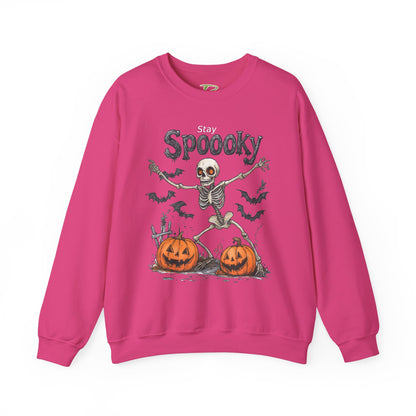 Halloween Sweatshirt - Spooky Skeleton Halloween Sweatshirt – Unisex Crewneck, Cozy Fall Sweater & Halloween Gift - Halloween Costume