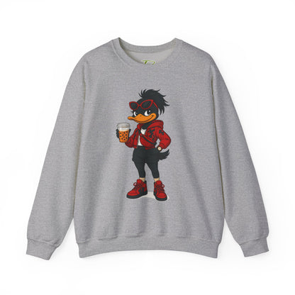 Chic Cartoon Character Sweatshirt - Cozy Women's Crewneck