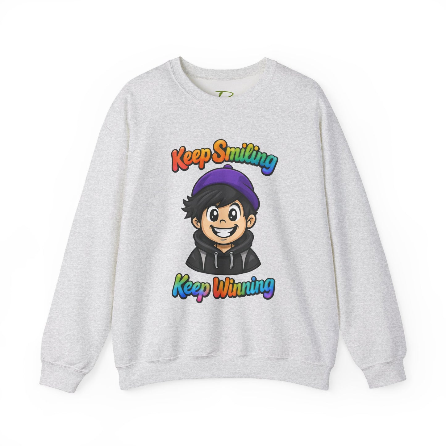 Happy Vibes Crewneck Sweatshirt - Keep Smiling Men's Sweater - Motivational Sweater & Inspirational Gift