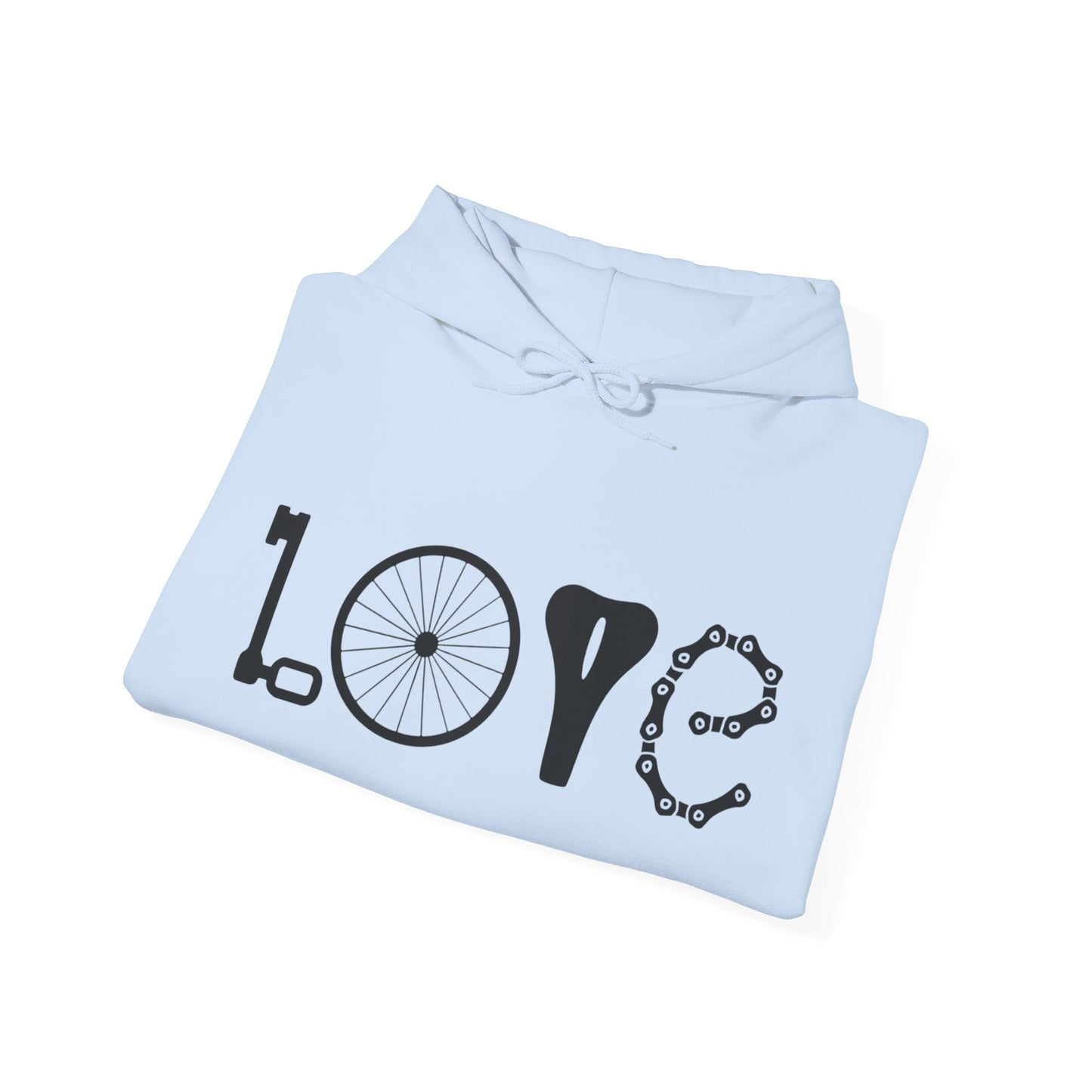 Bicycle Love Hoodie - Mountain Bike Hoodie - Unisex Cycling Hoodie, Cozy Bike Lover Gift & Outdoor Apparel