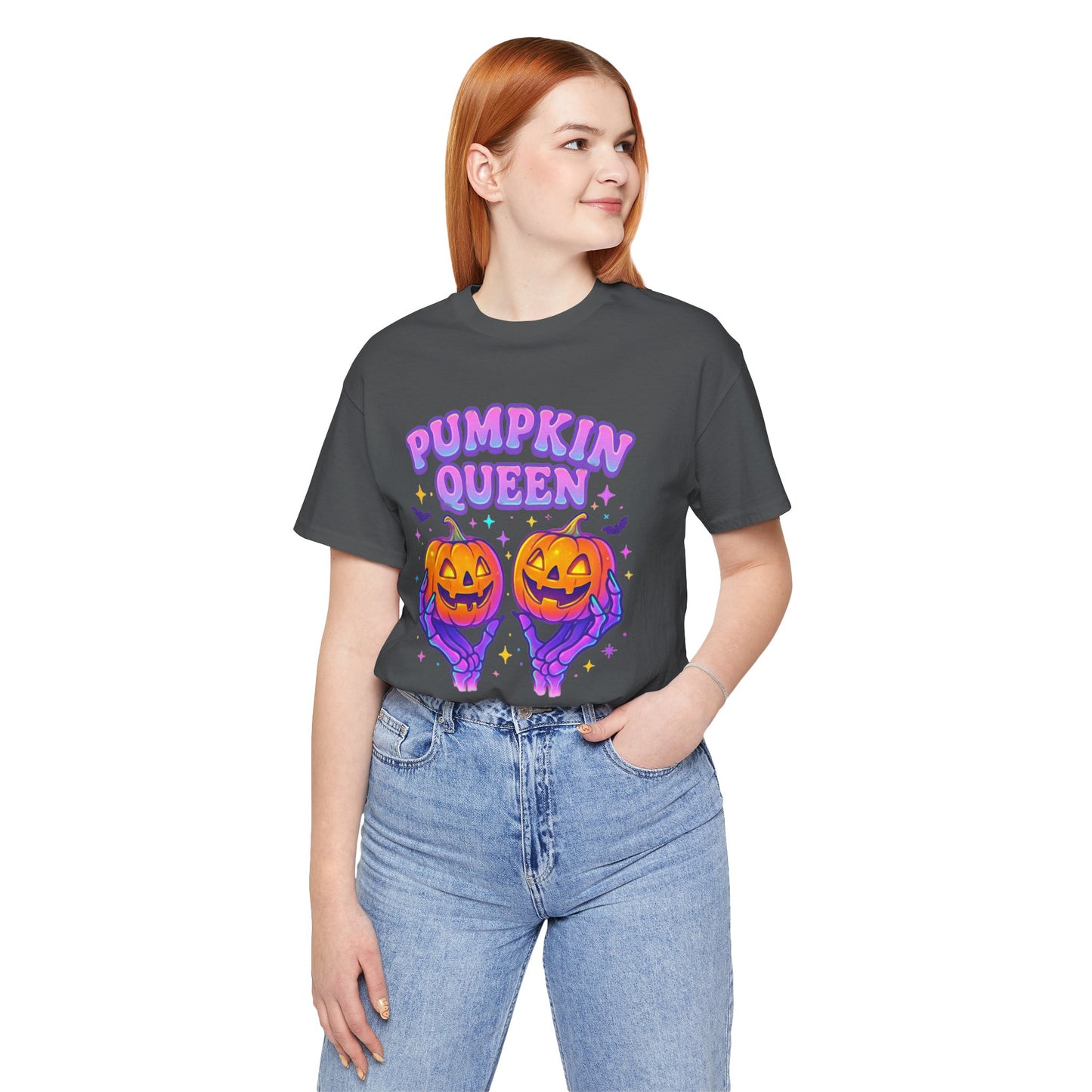 Pumpkin Queen Halloween T-Shirt - Lightweight fabric Tee - Cute Fall Graphic Tee - Spooky Season Outfit