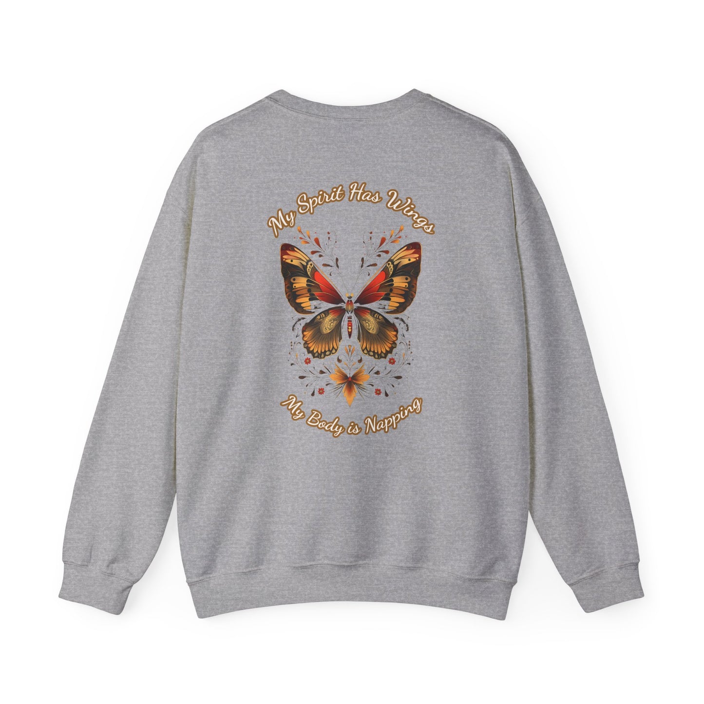 Butterfly Sweatshirt - Artistic Crewneck - Spiritual Graphic Sweatshirt
