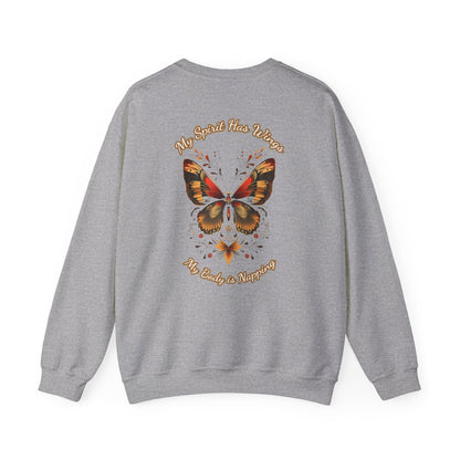Butterfly Sweatshirt - Artistic Crewneck - Spiritual Graphic Sweatshirt