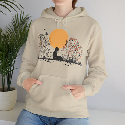 Nature Hoodie for Women - Floral Hoodie - Cozy Meditation Hoodie - Gift for Nature Lovers & Outdoor Apparel