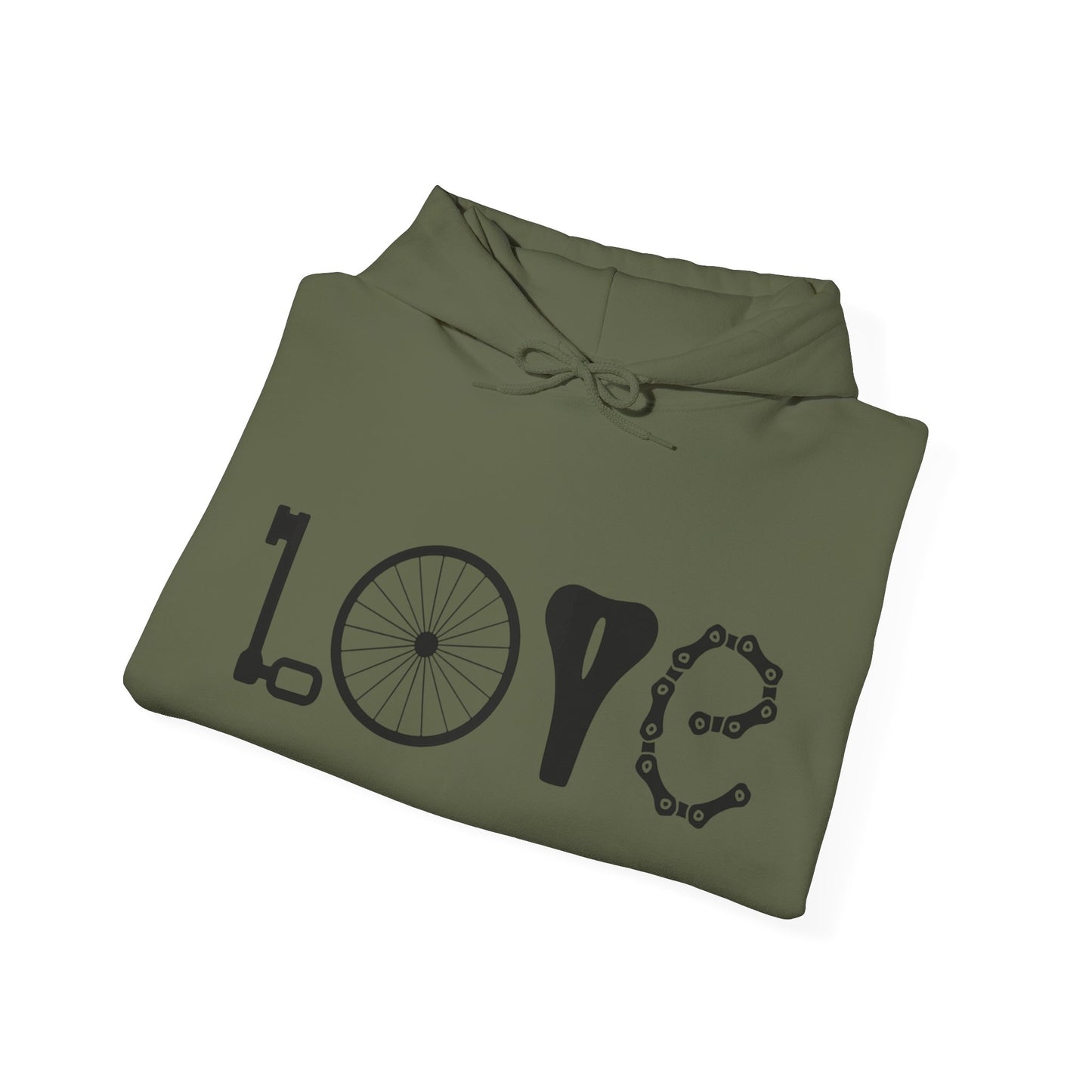 Bicycle Love Hoodie - Mountain Bike Hoodie - Unisex Cycling Hoodie, Cozy Bike Lover Gift & Outdoor Apparel