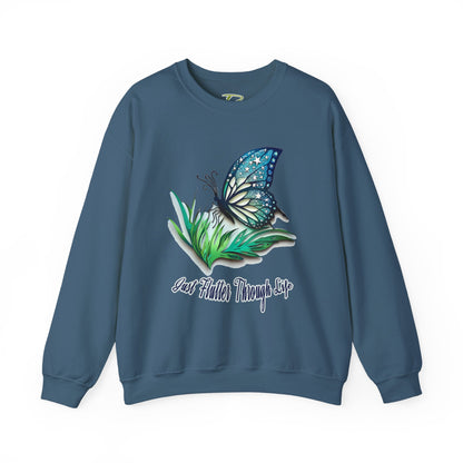 Women’s Butterfly Sweatshirt – Inspirational Crewneck - Nature Lovers Gifts for Her