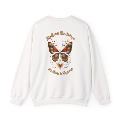Butterfly Sweatshirt - Artistic Crewneck - Spiritual Graphic Sweatshirt