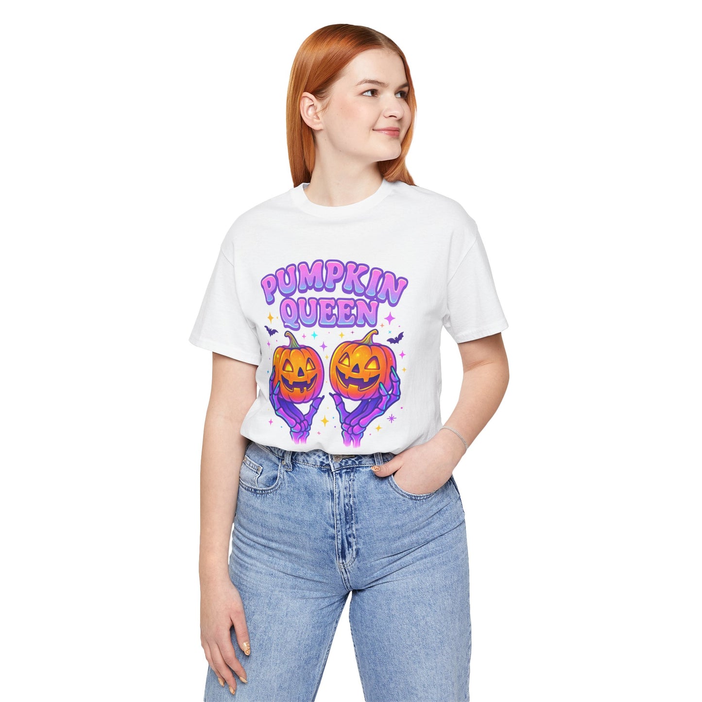 Pumpkin Queen Halloween T-Shirt - Lightweight fabric Tee - Cute Fall Graphic Tee - Spooky Season Outfit