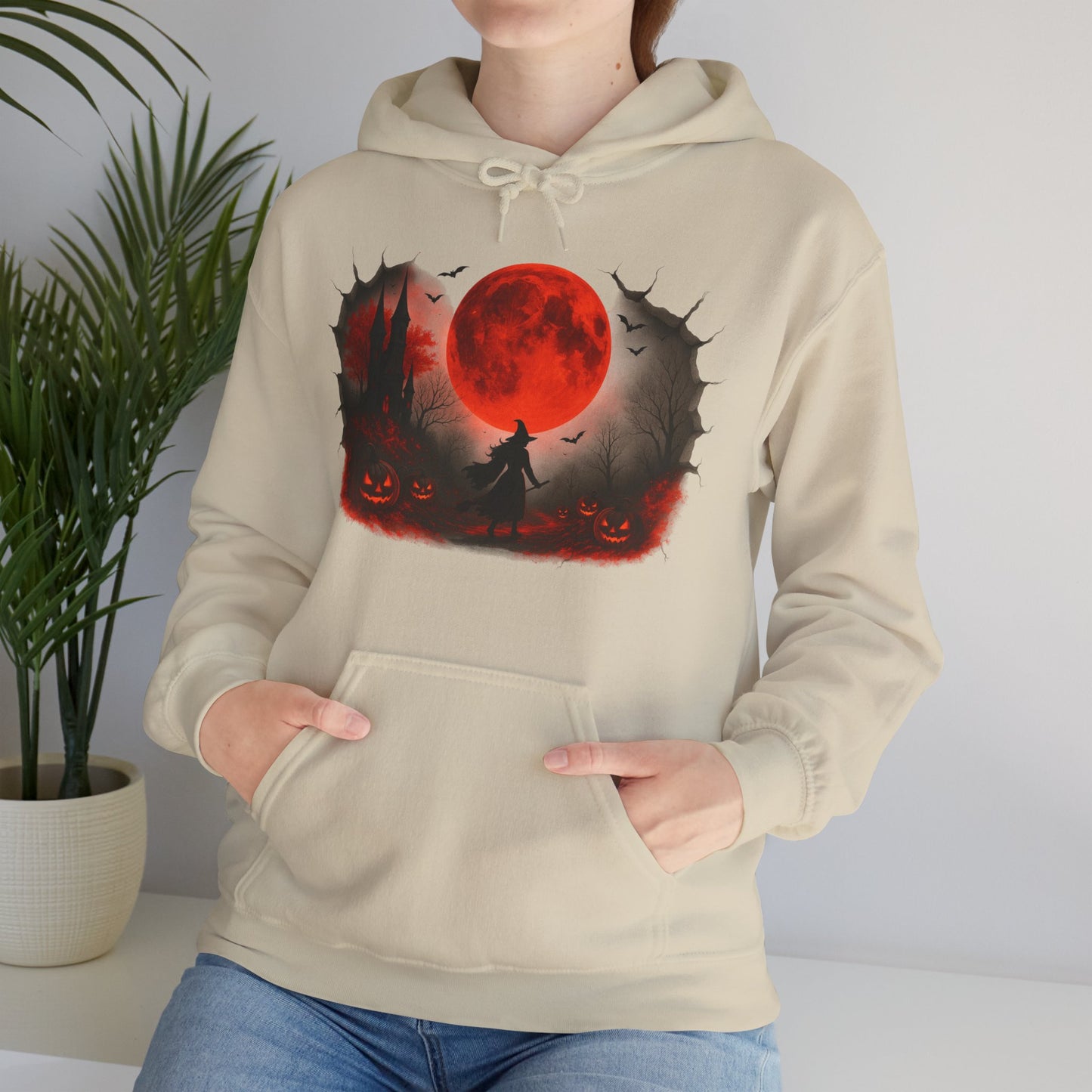 Halloween Hoodie - Cozy Fall Hooded Sweatshirt & Seasonal Gift - Halloween Witch Hoodie - Halloween Costume