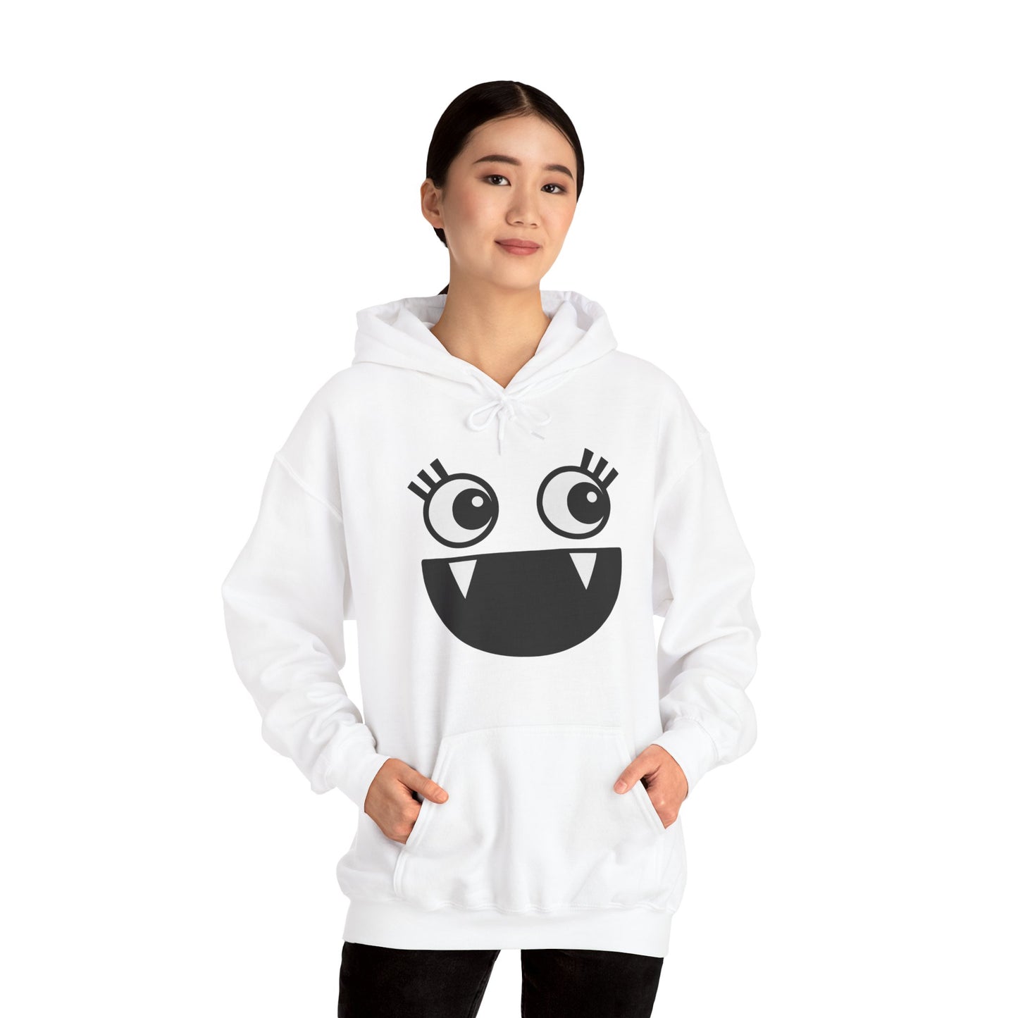Cartoon Hoodie - Funny Monster Face Hoodie for Women