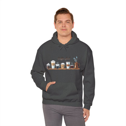 Coffee Hoodie - Unisex Coffee-Themed Hooded Sweatshirt - Cozy Sweatshirt for Coffee Lovers