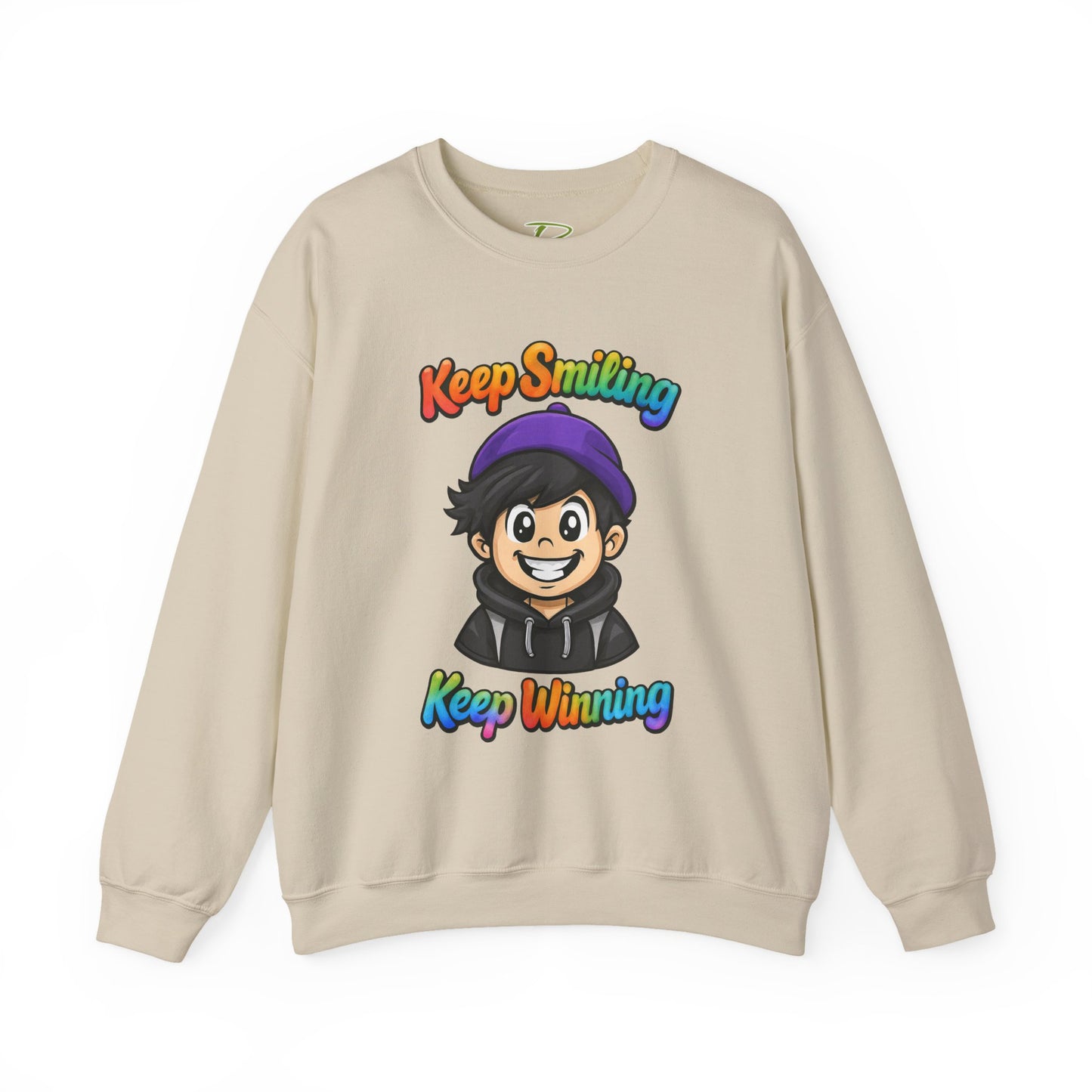 Happy Vibes Crewneck Sweatshirt - Keep Smiling Men's Sweater - Motivational Sweater & Inspirational Gift