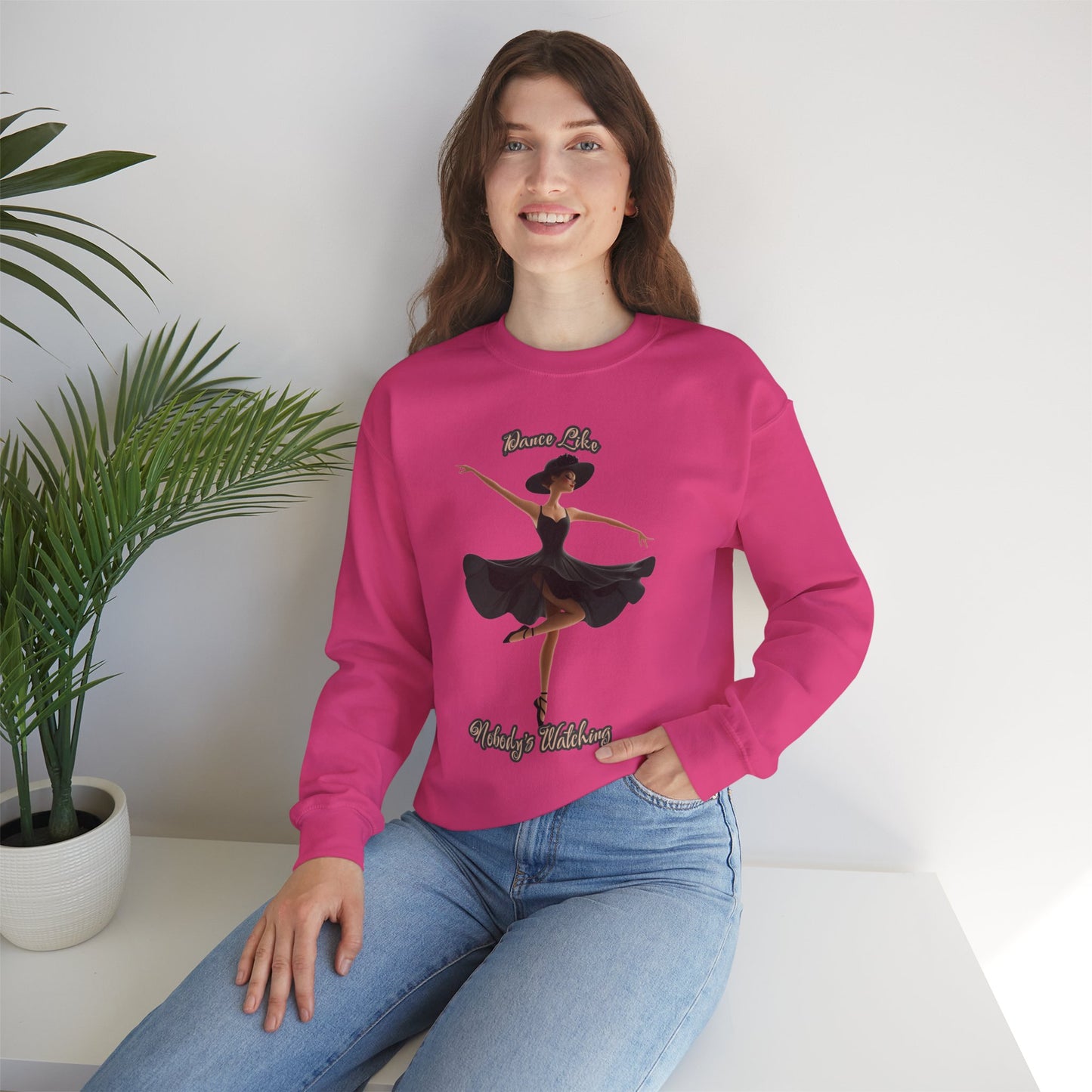 Ballerina Sweatshirt – Women’s Cozy Ballet Crewneck Sweatshirt - Ballerina Valentine Gift