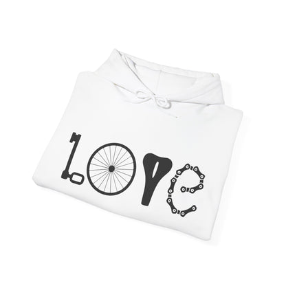 Bicycle Love Hoodie - Mountain Bike Hoodie - Unisex Cycling Hoodie, Cozy Bike Lover Gift & Outdoor Apparel