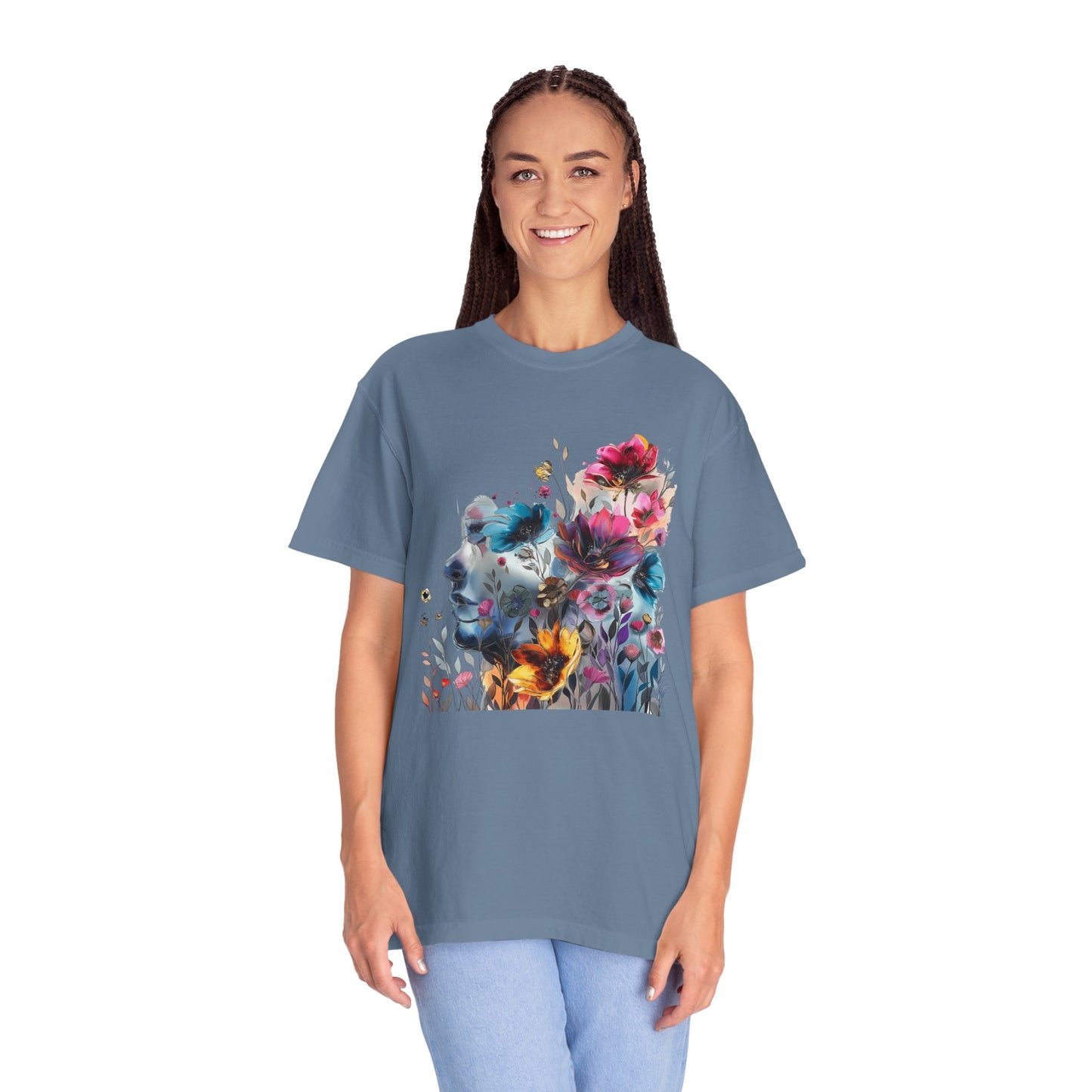 Boho Women's T-shirt | Floral Silhouette Women’s T-Shirt