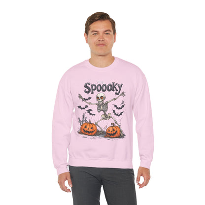 Halloween Sweatshirt - Spooky Skeleton Halloween Sweatshirt – Unisex Crewneck, Cozy Fall Sweater & Halloween Gift - Halloween Costume