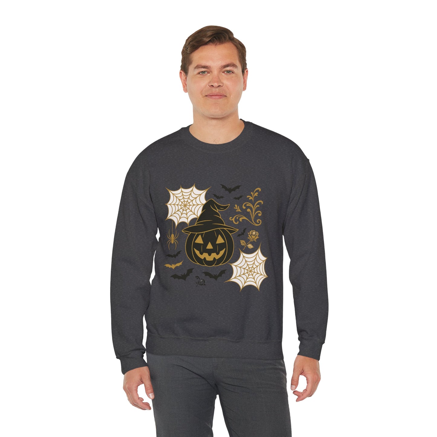 Halloween Pumpkin Sweatshirt – Spooky Crewneck - Halloween Sweatshirt - Cozy Fall Sweater & Seasonal Gift
