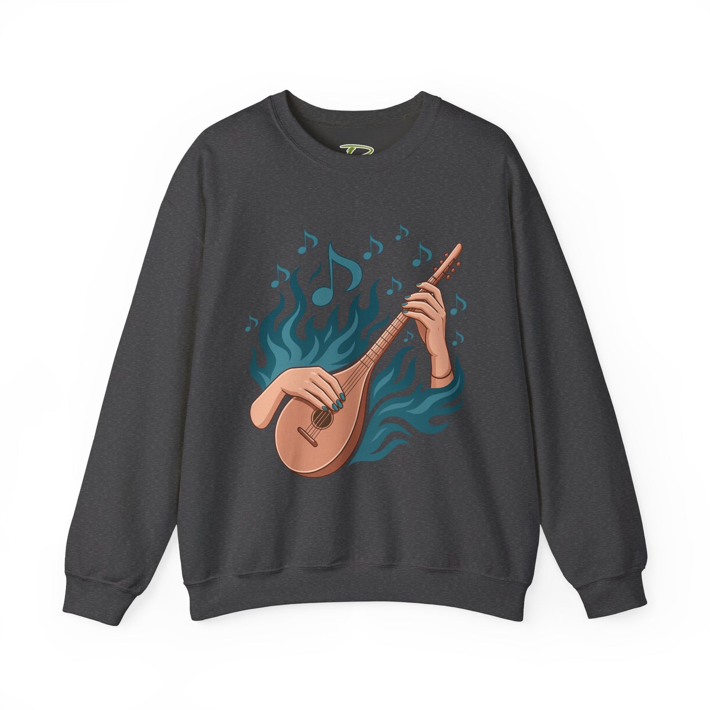 Music Lover Crewneck - Musical Women's Sweatshirt - Artistic Graphic Gift for Musicians