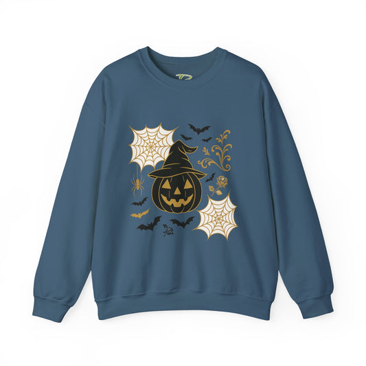 Halloween Pumpkin Sweatshirt – Spooky Crewneck - Halloween Sweatshirt - Cozy Fall Sweater & Seasonal Gift